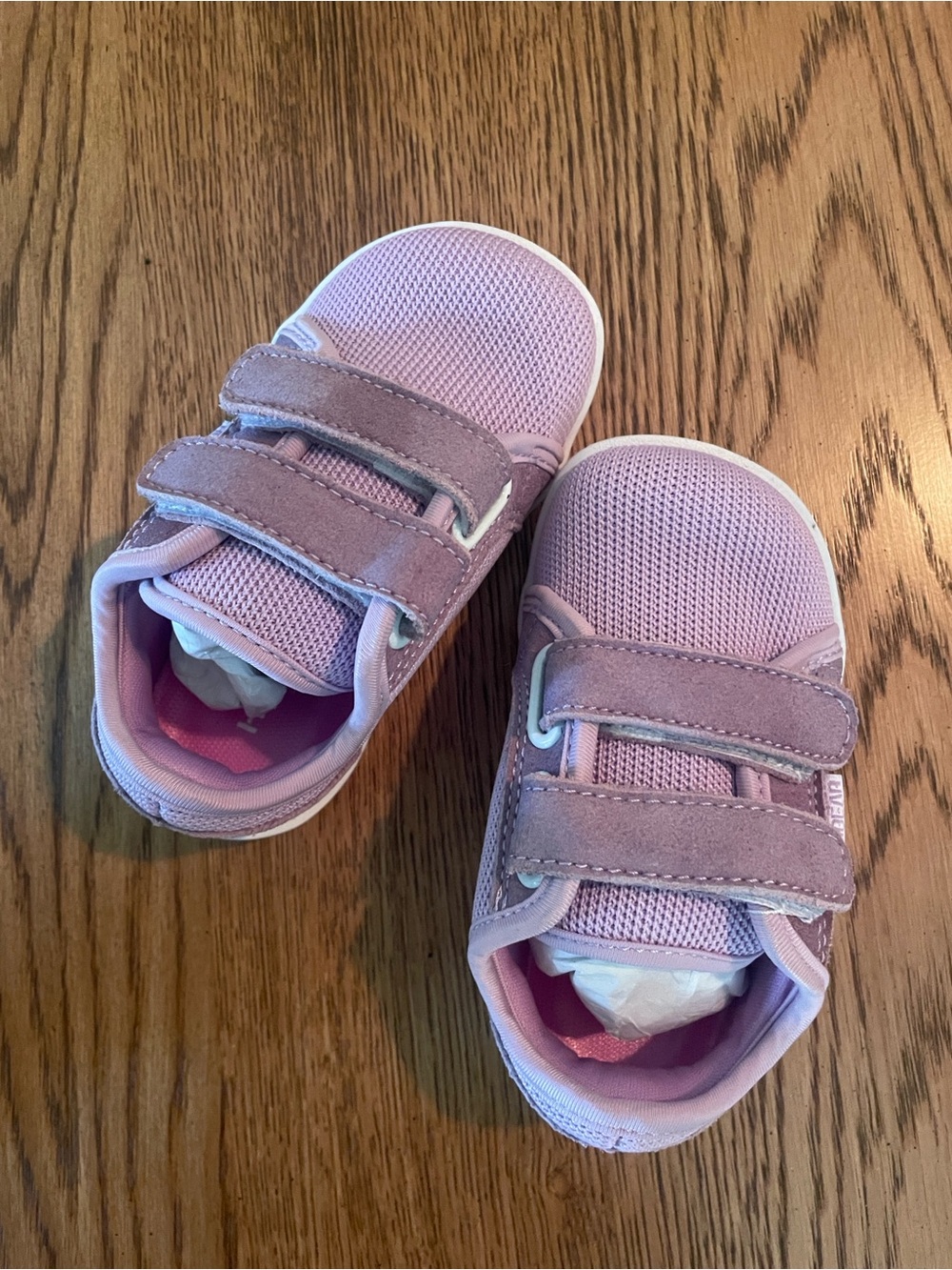 Toddler Pink Mesh Velcro Sneakers
